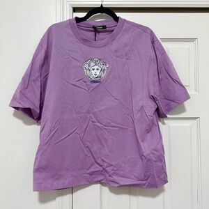 Versace Lavender Tee with Medusa Emblem